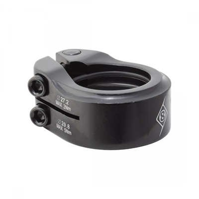 SEATPOST CLAMP OR8 CLAMPDOWN DBL 29.8/27.2 BK 